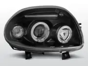 Mga headlight for Renault CLIO 2 II 98-01 Itim ang mga Mata ng Anghel LPRE22WS X