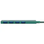 Bonelk Long-Life USB-A to 4 Port USB 3.0 Slim Hub (Green)