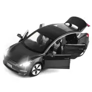 Catzon 1/32 Pull Back Toy Car with Sound Light for Kids 3+ Birthday Gifts-Black