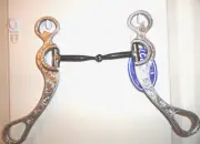 Formay 177127E Aluminum engraved snaffle sweet iron mouth western bit