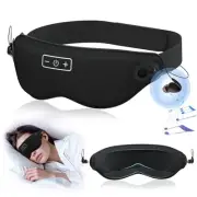 White Noise Sleep Mask, Breathable 3D Soft Eye Mask with Earplugs for Side Sl...