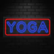 Yoga Sign for Window/Wall Displays | LED Flex Neon | 32"W x 13"H x 1"D