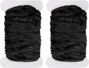 uxcell Chenille Fly Tying Total 10 M, 2 Pack Rayon Chenille Fly Tying Materials Line Fly Thread Supplies for Making Fishing Hook Jig Making Fly Patterns Fly Fishing, Black
