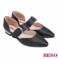 在飛比找momo購物網優惠-【A.S.O 阿瘦集團】BESO 柔軟羊皮瑪麗珍小方頭低跟鞋