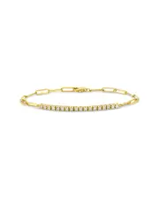 Forever Creations 14K 0.60 ct. tw. Diamond Paperclip Bracelet