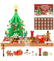 Advent Calendar Boys Girls Toy Building Sets, 24 Boxes 828 Pieces Christmas