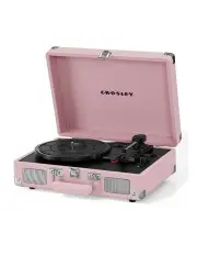 [Crosley] Cruiser Bluetooth Portable Turntable - Blush Pink