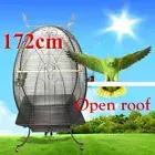 172cm Egg Shape Pet Bird Cage Parrot Cockatoo Aviary Open Roof