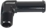 Aeroflow 90 Deg 1/8" Npt to 3/8" Barb Black 90 Deg Male to Male - AF842-02-06BLK