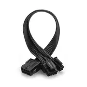 Cpu 8 Pin Female To Cpu Atx 8pin + Atx 4 Pin Male Power Supply Converter Adapter Extension Cable Black