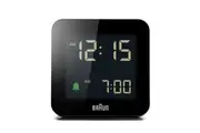 7.5cm Black Digital Alarm Clock By BRAUN