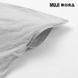 【MUJI 無印良品】柔舒水洗棉被套/S/淺米 150*210cm用