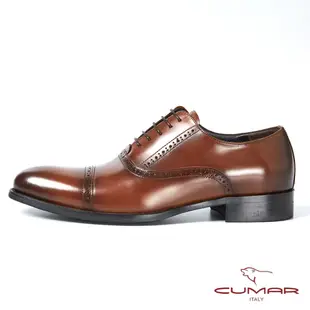 CUMAR英式牛津 復古質感舒適皮鞋-咖啡