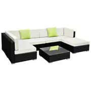 Gardeon 7-Piece Outdoor Sofa Set Wicker Couch Loun