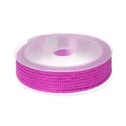 3mm Nylon Cord Beading String Chinese Knot Knitting String, Rose Red, 23ft
