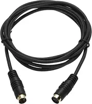 uxcell S Video Cable 6ft, Mini DIN 4 Pin S-Video Cable Male to Female Gold Plated Connector Transfer for TV Receiver Monitor S-VHS VCR DVD