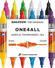 Molotow One4All Twin Marker 1.5/4mm Kit #1 12 Markers