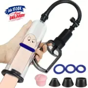 Vacuum Penis Pump for Men Male Penis Enhancement Enlargement + 6 Rings 1 Sleeve