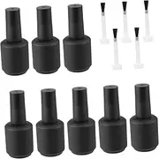 OSOLADY 1set Empty Nail Polish Bottles Brush Nail Gel Containers for Art Includes Bottles Brushes