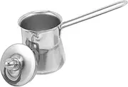 OSALADI Multi Functional Stainless Steel Milk Frothing Pitcher with Lid Ergonomic Handle Portable Coffee Steaming Cup for Home Office Travel and Camping