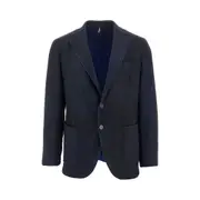 [SANTANIELLO] SANTANIELLO Wool-blend tailored single-breasted jacket Man 54 54 Blue