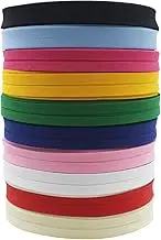 12mm 1/2" Single Fold Bias Tape Bias Binding for Sewing Solid Color 100% Polyester