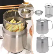 304 Stainless Oil Strainer Pot Grease Filter Oil Storage D1P0 G9Z5