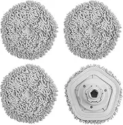 Pack of 4 Mop Replacement Head for Xiaomi Dreame W10 / W10 Pro, Dreame W10/W10 Pro Cleaner Mop Robot Accessories, High Water and Dirt Absorption, Wiper Floor for All Floor Types