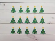 Christmas Tree Die Cuts, Embellishments, Punchies, Punches, Scrapbooking, Party