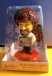 BOB ROSS Solar Dancing Bobble-Head I Move Under Bright Light Bobblehead New #35