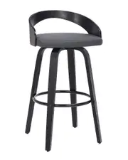 Armen Living Sonia 26in Counter Height Swivel Wood Bar Stool
