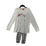 Family PJs Papa Bear Pajama Set Plaid Lounge Sleepwear Mens L