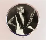 Flapper Mirror Pill Box Case Pillbox Holder Trinket Travel Art Deco Glam