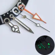 8x12x12.5x13mm Green Lume Silver Trim Orange GMT Hand Watch Hands for NH34 Movem
