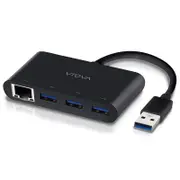 Alogic Usb 3.0 3 Port Hub And Gigabit Ethernet Adapter Plug & Play Vrova Series