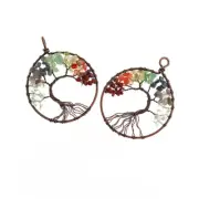 Assorted Gemstone Tree of Life Pendant - GEM149