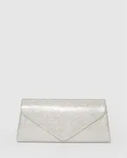 Paula Silver Clutch Bag