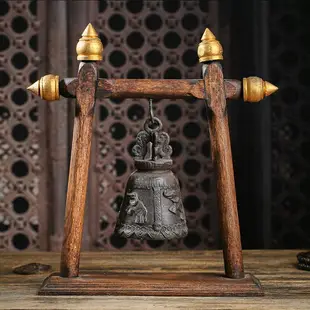 泰國工藝品東南亞風格銅鈴擺件創意家居桌面大象鈴鐺玄關裝飾品