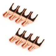 Red Copper Plated Y Spade Plug HiFi Audio Speaker Cable Wire Terminal Connector