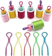tangger 100PCS bobbin holder clips bobbin buddies bobbin thread holder Sewing Bobbin Machine Accessories Thread Buddies Clamps for Thread Spools Organizing(5 Colors)
