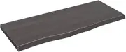 Work Bench Top, Multi-Purpose Table Top, Solid Wood Countertop, Garage Workbench Table Top, Tool Station Organization Table Top, Dark Grey 100x40x4 cm Treated Solid Wood Oak