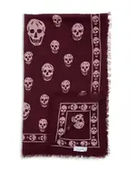 McQueen Classic Skull Wool Scarf