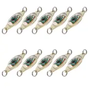 10 Pcs LED Fishing Lures Fishing Spoons Underwater Flasher Bass Halibut6434