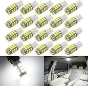 Boodled 20 x T10 RV Trailer 921 192 1206 42-SMD 12V Car Backup Reverse LED Bulbs 6000k Super White / 3500K Warm white 3020 (20xT10 1206 42smd White Board) (20Pcs Xenon White -White Board)