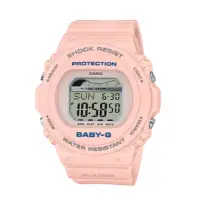 在飛比找momo購物網優惠-【CASIO 卡西歐】復古衝浪電子女錶 樹脂錶帶 紅鶴粉 潮