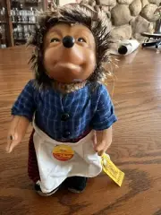 Original Steiff Micki Hedgehog Made in Germany Vintage 1950's w pin tags NOS