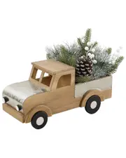 Flora Bunda 17In Xmas Mix In Wood Truck