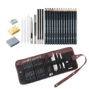 Drawing Pencils 24pcs Sketching Pencils Set with Graphite Pencils 12B 10B 8B