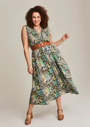 [TS] Taking Shape Fiesta Sleeveless Maxi Dress Size 20 in Animal Print, Viscose - Plus Size Women's Clothing Animal Print