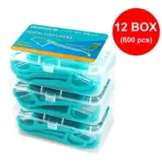 12BOX(600PCS) Watsons Mint Round Thread Dental Floss Picks Teeth Cleaner Flosser